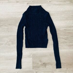Urban Outfitters Navy Crop Sweater
